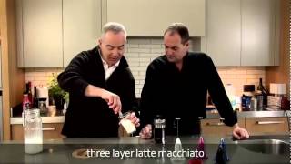 aerolatte  milk frother makes three layer caffè latte macchiato [upl. by Papageno555]