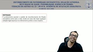 STJ INFO 834 paternidade socioafetiva e adoção [upl. by Ced]