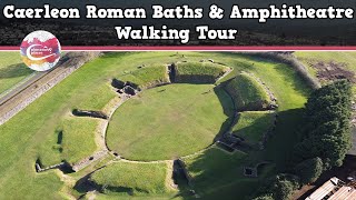 CAERLEON ROMAN BATHS amp AMPHITHEATRE WALES  Walking Tour  Pinned on Places [upl. by Wayolle249]