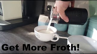 How to Get More Froth from Your Nespresso Coffee Aeroccino  Nespresso tips and help [upl. by Adyaj]