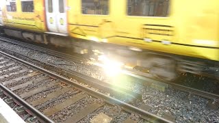 Merseyrail 507 009 making arcs at Birkdale station [upl. by Collayer4]