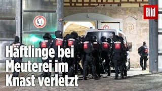 Gefängnismeuterei Polizei stürmt Knast in Thüringen  JVA Untermaßfeld [upl. by Aleahc620]